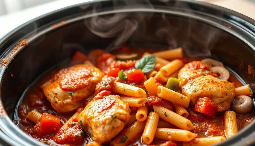 Italian Chicken Pasta Slow Cooker Dish Italian Chicken Pasta Slow Cooker Dish