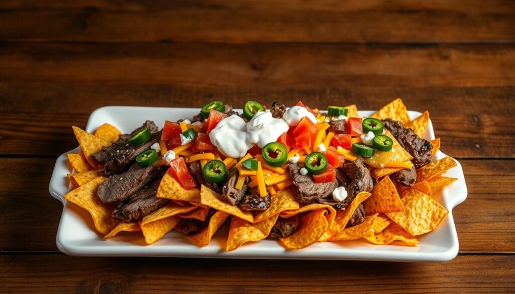Steak Nacho Platter Presentation Steak Nacho Platter Presentation